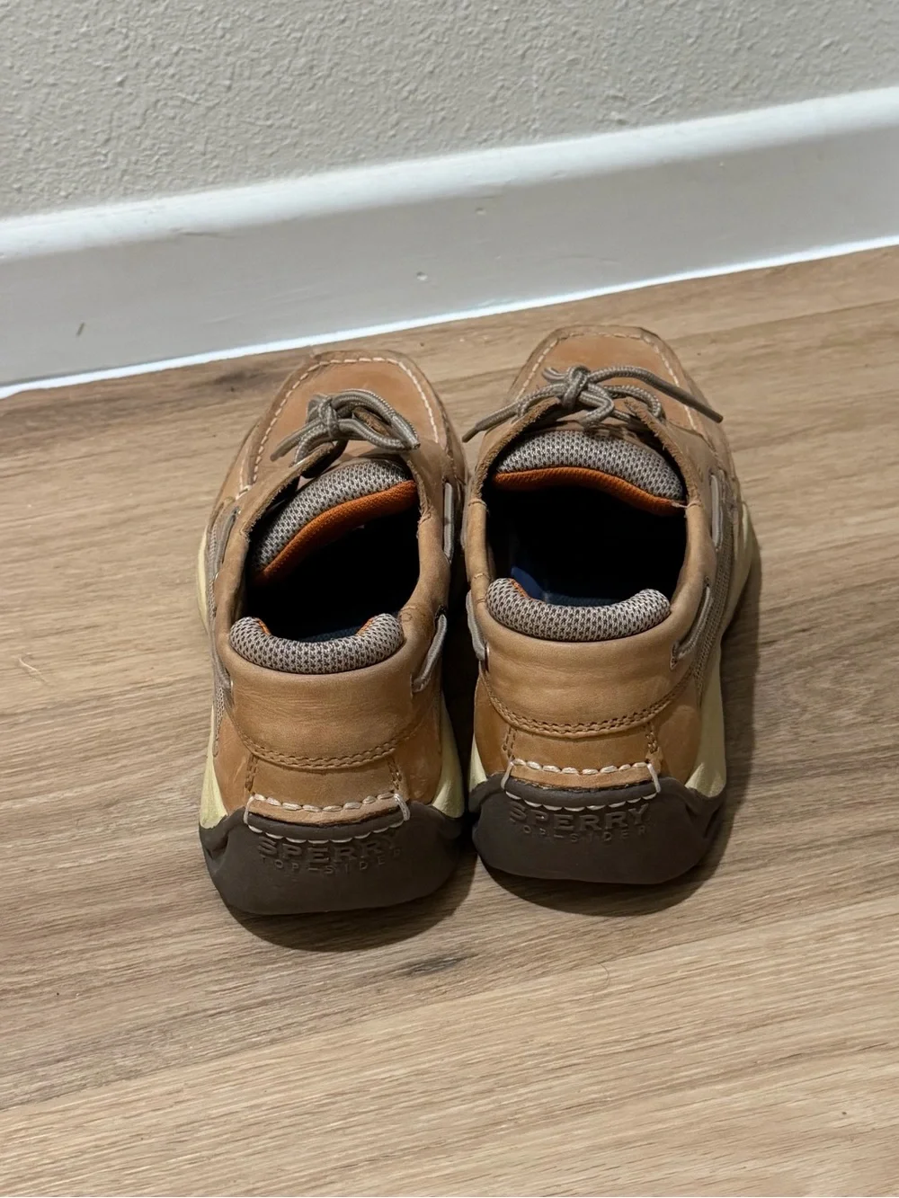 Sperry Top-Sider Men’s Lanyard 2-Eye Boat Shoe size 11.5W Tan 0777924 Leather